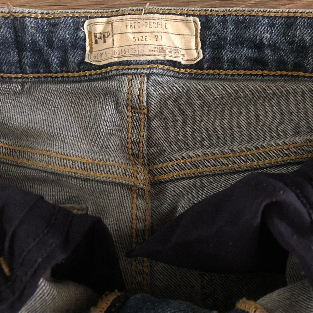 27 FREE PEOPLE Boot Cut, Flare, Cropped, Distressed, wide leg, 27 - Picture 10 of 11